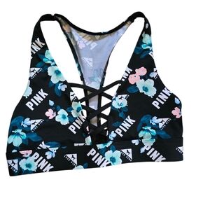 PINK Victoria's Secret Ultimate Strappt Floral Sports Bra